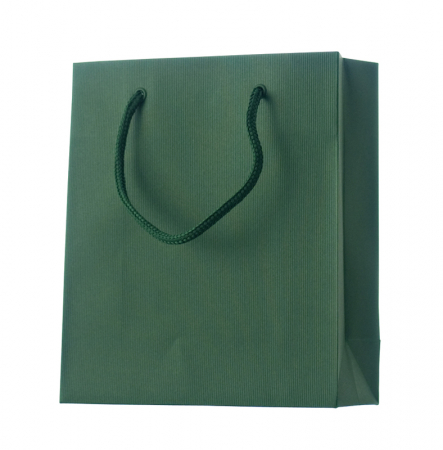 detail Dárková taška 18x8x21cm, One Colour tmavě zelená