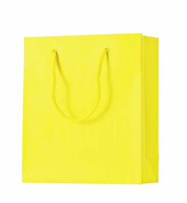 Dárková taška 18x8x21 cm, One Colour žlutá