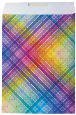 Dárkový sáček papírový 32x6+43+6 cm, Barevné spektrum