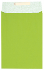 Dárkový sáček papírový 22x5x30+6cm A4+, Uni světle zelený