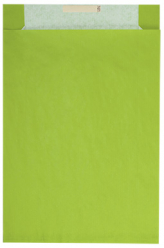 Dárkový sáček papírový 36x10x49+6cm A3+, Uni světle zelený