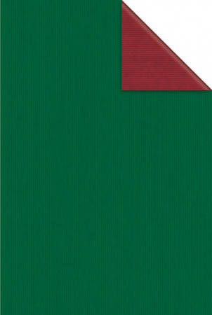 detail Dárkový papír archy 100x70cm, Uni Reverse bordó-zelený, 25 ks