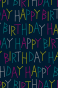 náhled Dárkový papír archy 100x70cm, Happy birthday, 25 ks