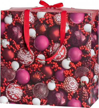 detail Dárková taška 27x13x27cm, Vánoční ozdoby