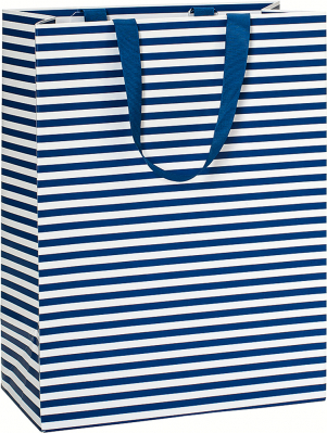 Dárková taška 25x13x33cm, Námořnická, modrá