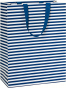 náhled Dárková taška 25x13x33cm, Námořnická, modrá