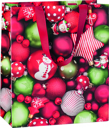 detail Dárková taška 18x8x21cm A5+, Vánoční ozdoby