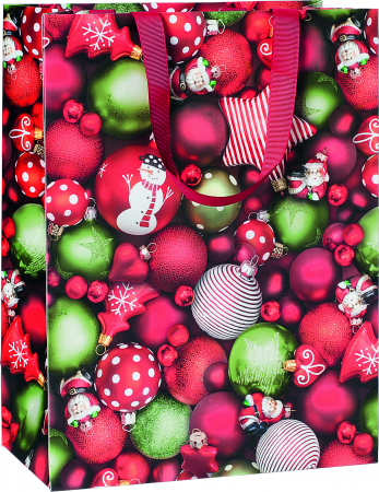 detail Dárková taška 25x13x33cm, Vánoční ozdoby