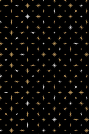detail Dárkový papír archy 50x70 cm, Zlaté hvězdičky, 25 ks