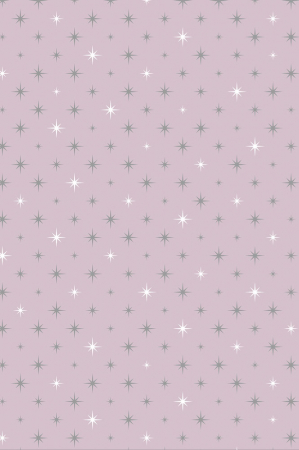detail Dárkový papír role 70x150cm, Hvězdy, světle šeříkový