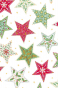 náhled Dárkový papír archy 50x70cm, Vánoční hvězdy, 15ks