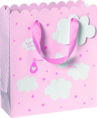 Dárková taška 18x8x21 cm Little Girl světle růžová