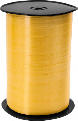 Dárková stuha 1cmx250m, žlutá, špulka