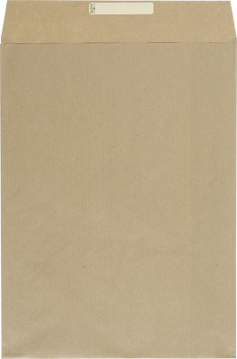 Dárkový sáček papírový 32x6x43+6 cm kraftový hnědý bez potisku