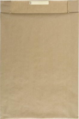 Dárkový sáček papírový 36x10x49+6 cm kraftový hnědý bez potisku