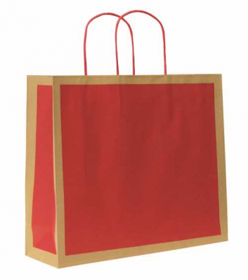 Dárková taška 22x10x27,5cm, kraftová červená