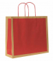 náhled Dárková taška 32x10x27,5cm, kraftová červená