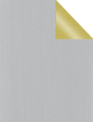 Dárkový papír návin 0.7x50 m Uni stříbrno-zlatý oboustranný