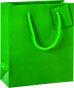 náhled Dárková taška 18x8x21cm, Sváteční zelená s leskem
