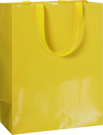 detail Dárková taška 25x13x33cm, Sluneční žlutá