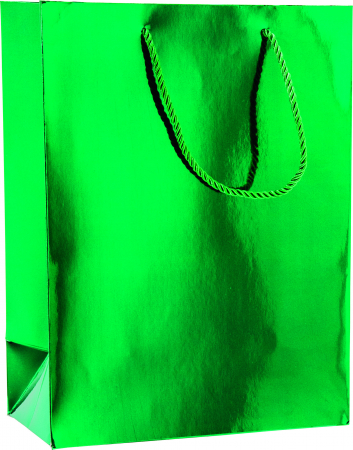 detail Dárková taška 25x13x33 cm Uni Glam tmavě zelená lesklá