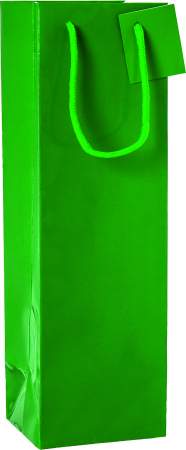detail Dárková taška 11x10,5x36cm, Uni zelená lesklá