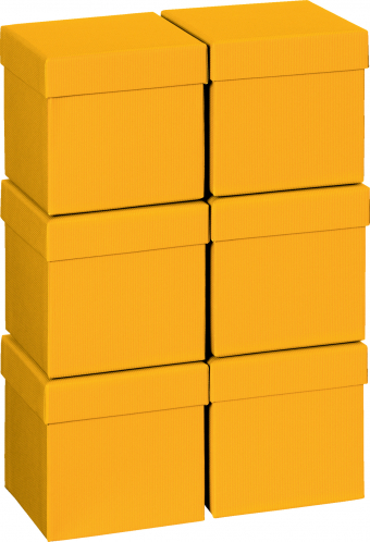 Dárková krabička CUBE 10x10x10cm, One Colour, oranžová