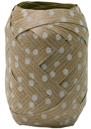 detail Dárková stuha papírová 1 cm x 15 m s puntíky