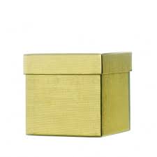 Dárková krabička 10x10x10 cm CUBE One Colour zlatá FSC