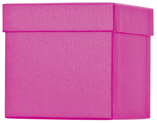 detail Dárková krabička 10x10x10 cm CUBE One Colour růžová FSC