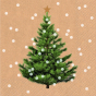 náhled Ubrousky 33x33cm, 20ks, Zelený vánoční stromeček