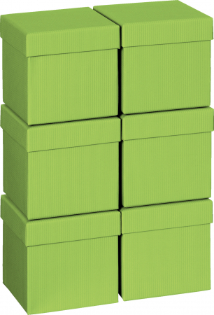 detail Dárková krabička 10x10x10 cm CUBE One Colour světle zelená FSC