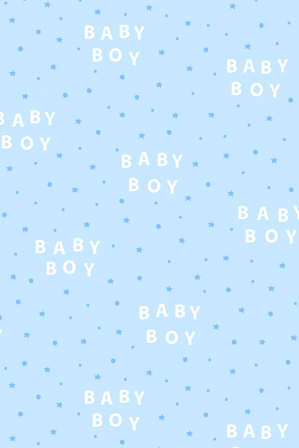 detail Dárkový papír role 70x200cm, Baby boy, světlá modrá