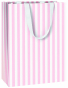 náhled Dárková taška 25x13x33cm, Růžové proužky