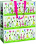 náhled Dárková taška 34x14,5x40cm, Květiny a děti