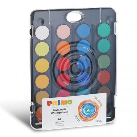 detail Vodové barvy PRIMO BLACK, 30mm, 24 barev štětec