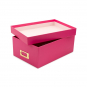 náhled Kvalitní růžová krabička z pevného kartonu 20x29x12cm