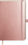 náhled Metalický zápisník Kompagnon 12,5x19,5cm, tečkovaný, růžové zlato