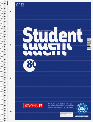 Collegeblock A4 linkovaný modré desky