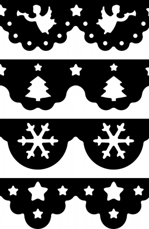 detail Ozdobná okrajové raznice Vánoce
