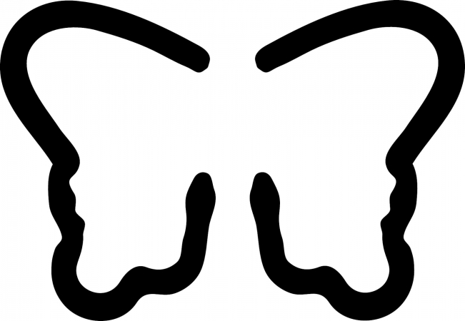 detail Ozdobná raznice Motýlek L motiv 2,5cm