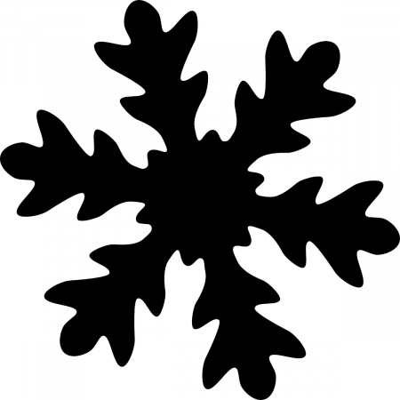 detail Ozdobná raznice Sněhová vločka L motiv 2,5cm