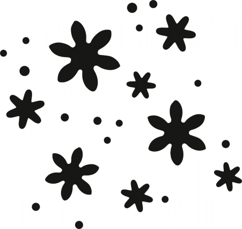 detail Ozdobná flexi raznice Květiny, motiv 4cm