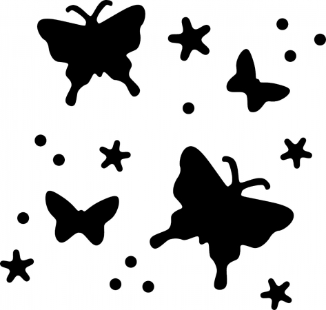 detail Ozdobná flexi raznice Motýlci, motiv 4cm