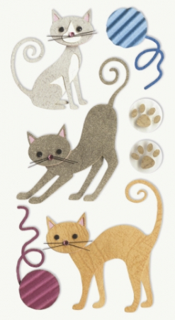 detail Set ozdobných samolepek - Kočky