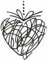 náhled Dřevěné razítko 6,5x5cm, Kreslené srdce