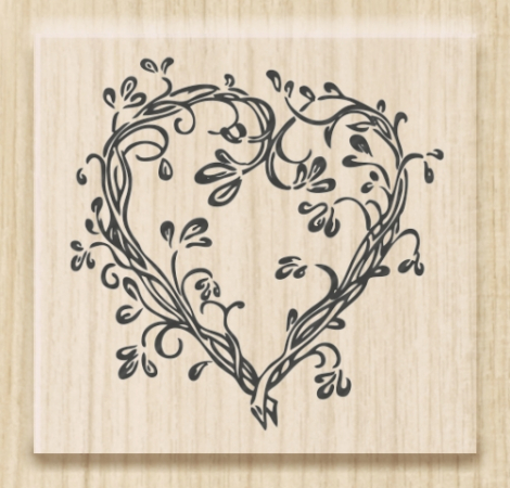 detail Dřevěné razítko 3,5x3,3cm Srdce
