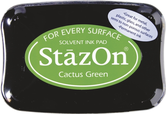 detail Razítkovací polštářek 10x7cm, kaktusově zelená