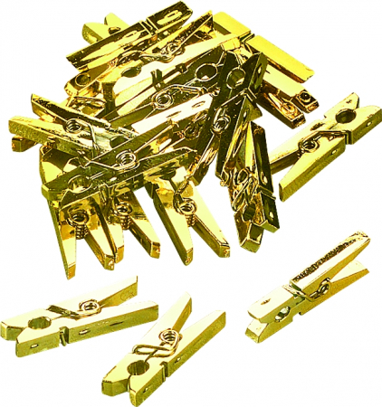 detail Kolíčky 2,5cm zlaté, 20ks