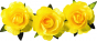 náhled Papírová květina 2.5cm žlutá, 12 ks